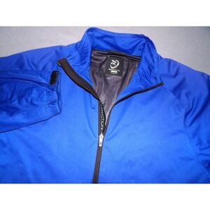 Zero Restriction Tour Series Lined Zip-Up Blue Casual Golf Jacket Men's Large